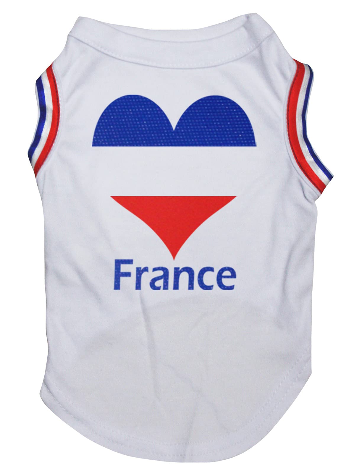 T-shirt pour chien blanc taille M confort anti saleté cœur
