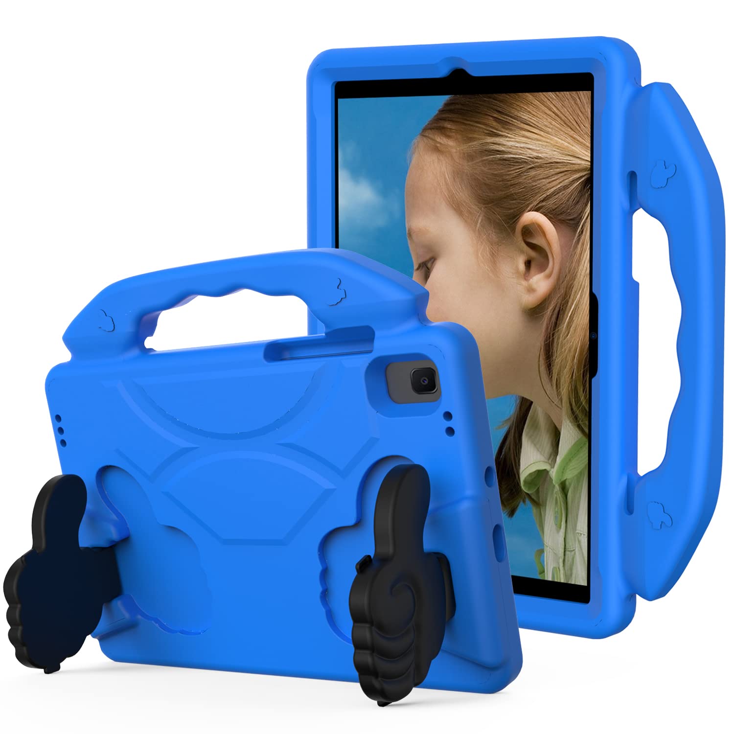 AVAKOT Shockproof Case for Samsung Galaxy Tab A8 10.5 inch 2022 Model (SM-X200/X205/X207),Kids Friendly Lightweight Convertible Handle Stand Proctive Cover for Galaxy Tab A8 10.5 inch 2022-Blue