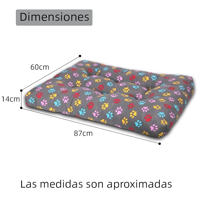 Foto 6 de 7 de MERCURY TEXTIL- Cama de Mascota, Colchón para Perro (Medium, Huellas)