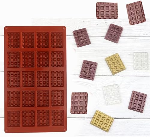 Miniatura 10 de HYCSC Molde de silicona para hacer gofres, molde cuadrado de silicona con 4 cavidades, sartén antiadherente para hacer jabón en forma de gofre,