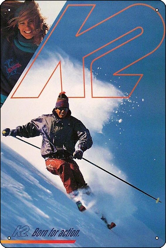 Amazon.com: K2 ski poster/vintage ad Poster Metal Tin Sign Fun
