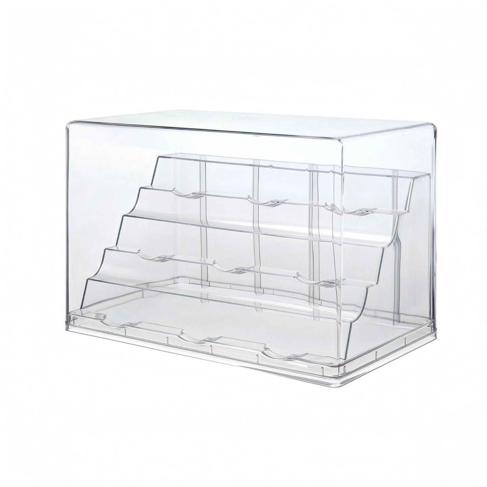 Boîte de rangement transparente anti-poussière grand modèle pour bureau et salon