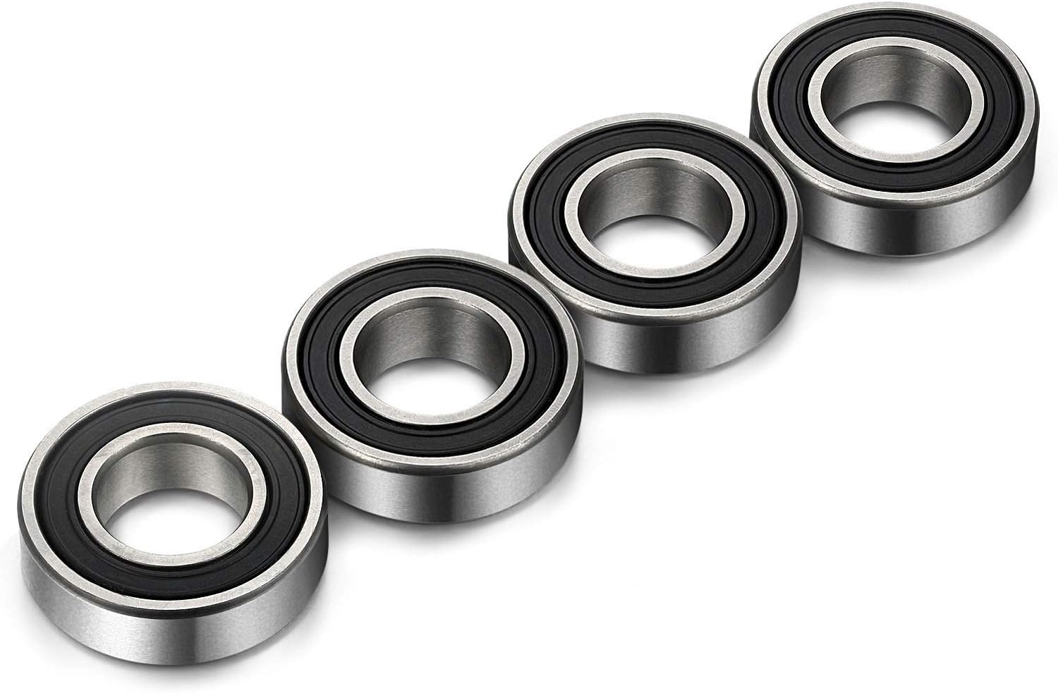 R10-2RS Bearing 5/8-inch x 1-3/8-inch x 11/32-inch Double Rubber Sealed Ball Bearing Precision Radial Ball Bearing R10-2RS (4 Pack)
