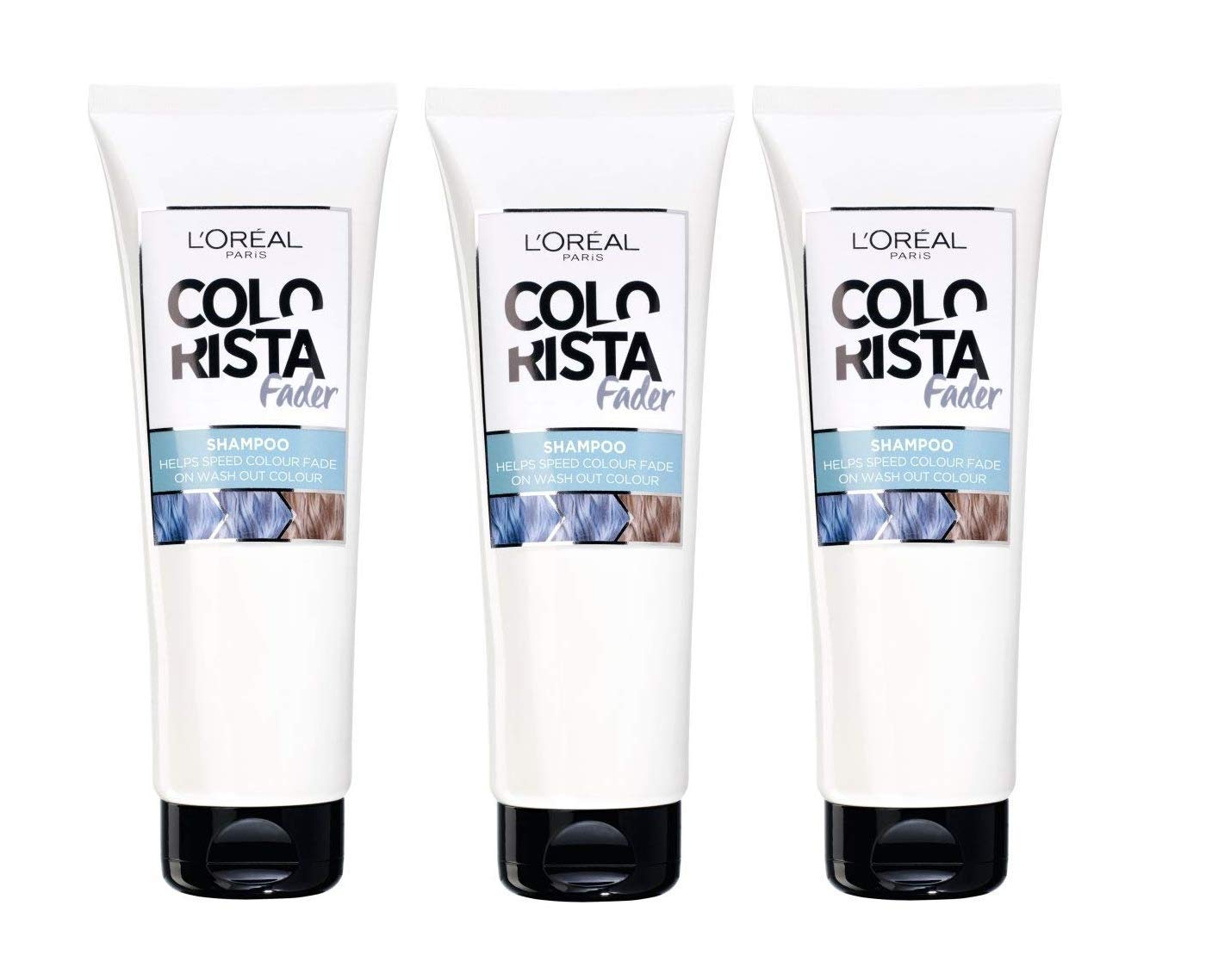 Colorista Shampoo Pennello per capelli tinti/méchés Fader 200 ml – [Confezione da 3]