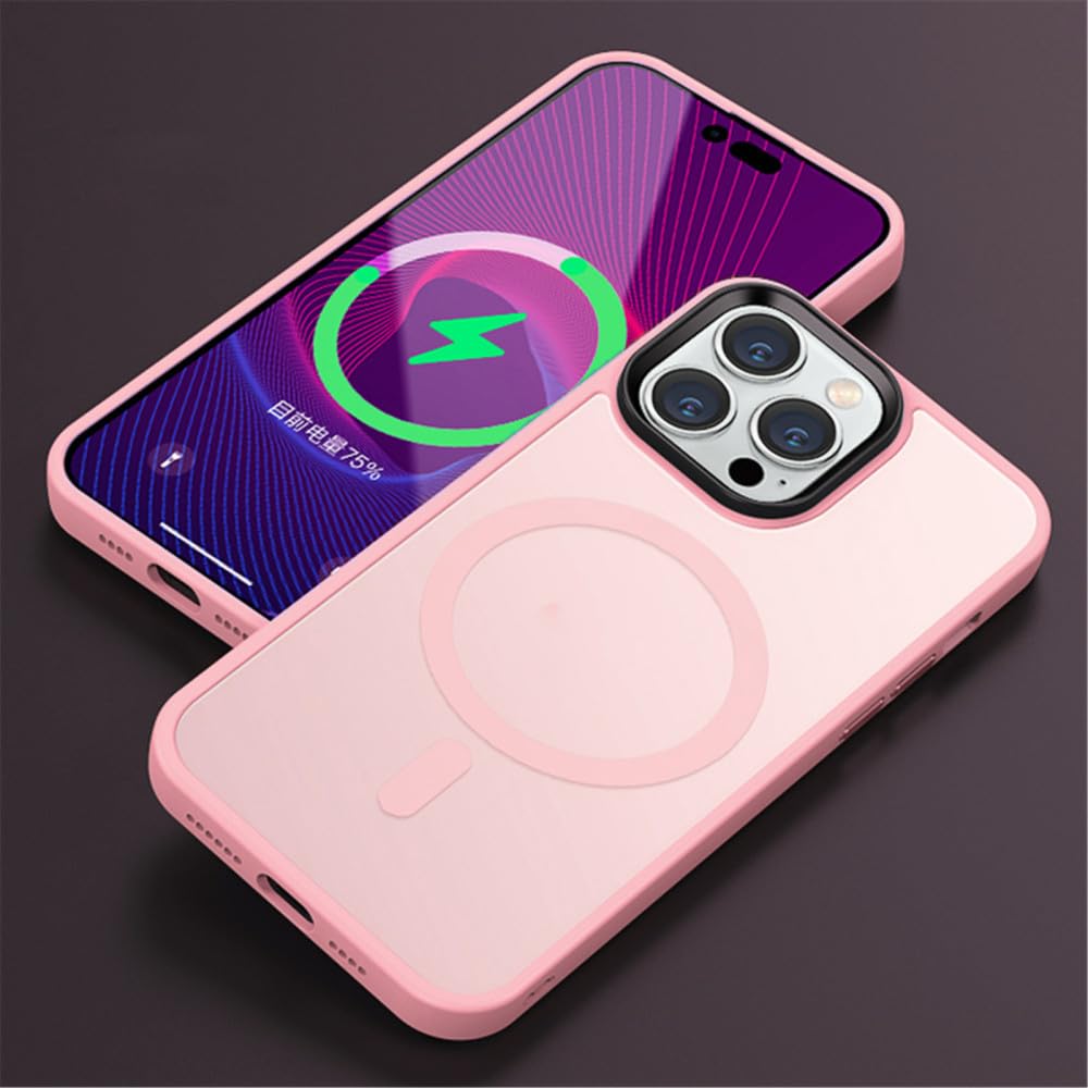 Amazon.co.jp: ピンクマットつや消し電話ケース iPhone 15 14 13