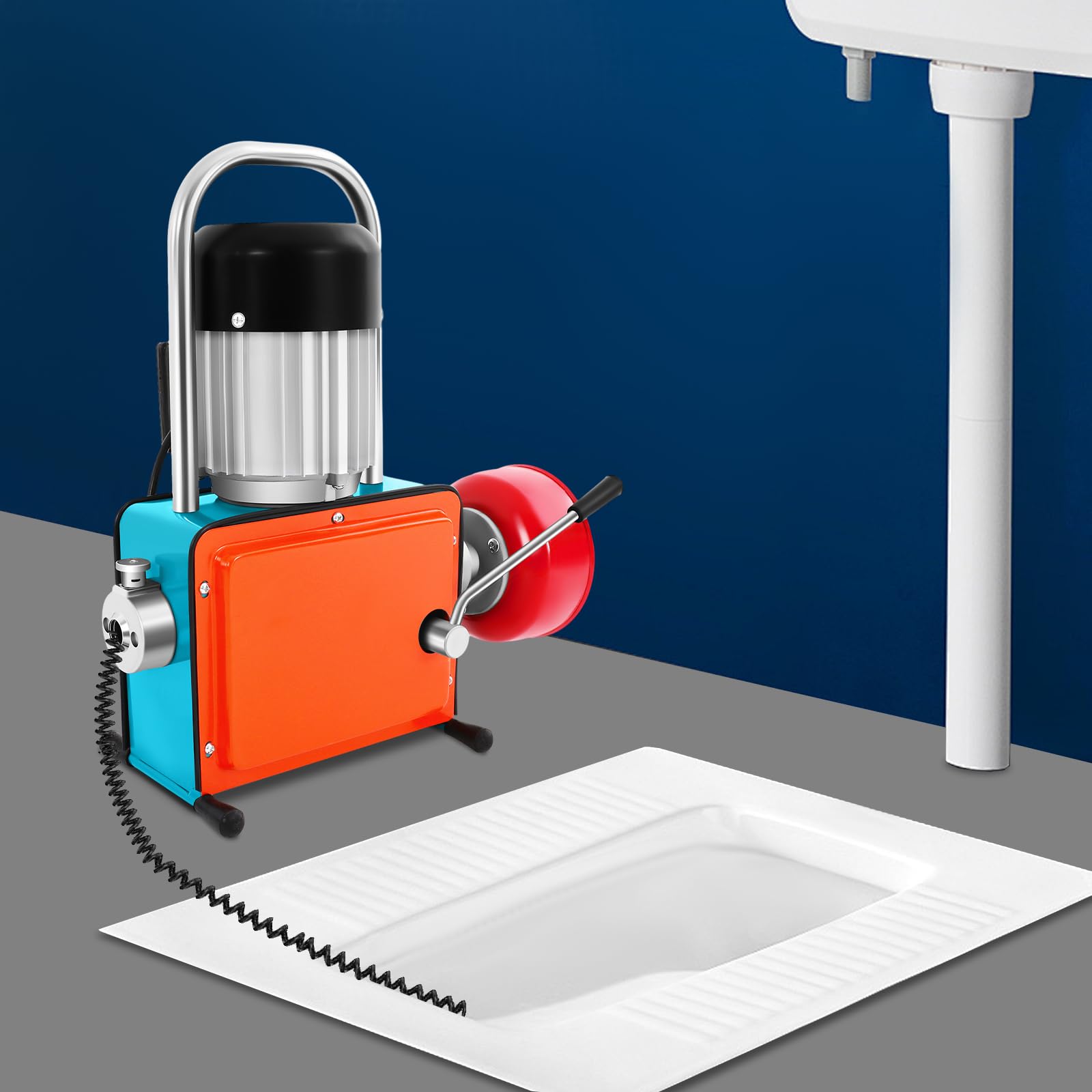 Desatascador de Canalización Profesional, 1000W Limpieza de Alta Presión para Tuberías, Máquina Eléctrica para Limpiar Tubos, Adecuado para Desazolve de Alcantarillado, Baños Turcos, Piletas de