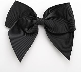 Italian Options Lazos de grogrén preatados de 10 cm – Autoadhesivos en lazo grande – negro (paquete de 6)
