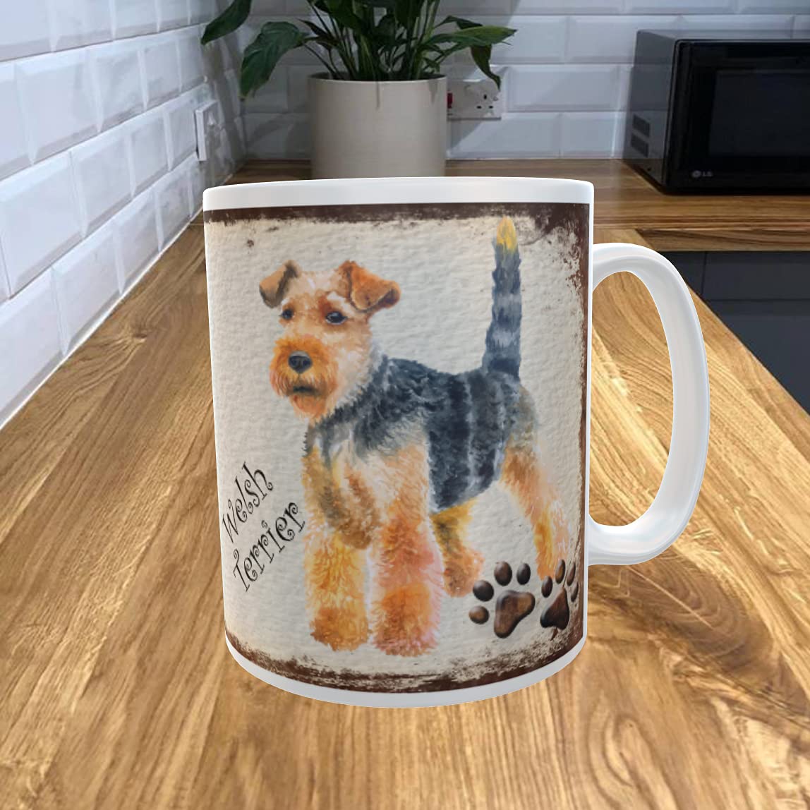 Shawprint Limited White Welsh Terrier 11Oz Coffee Mug My Dog's Bedtime Prayer Theme 111Drmug