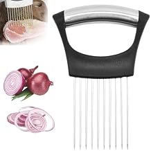 Stainless Steel Vegetable Slicer - Onion & Potato Cutter, Lemon Slicer, Kitchen Chopper Assistant Tool