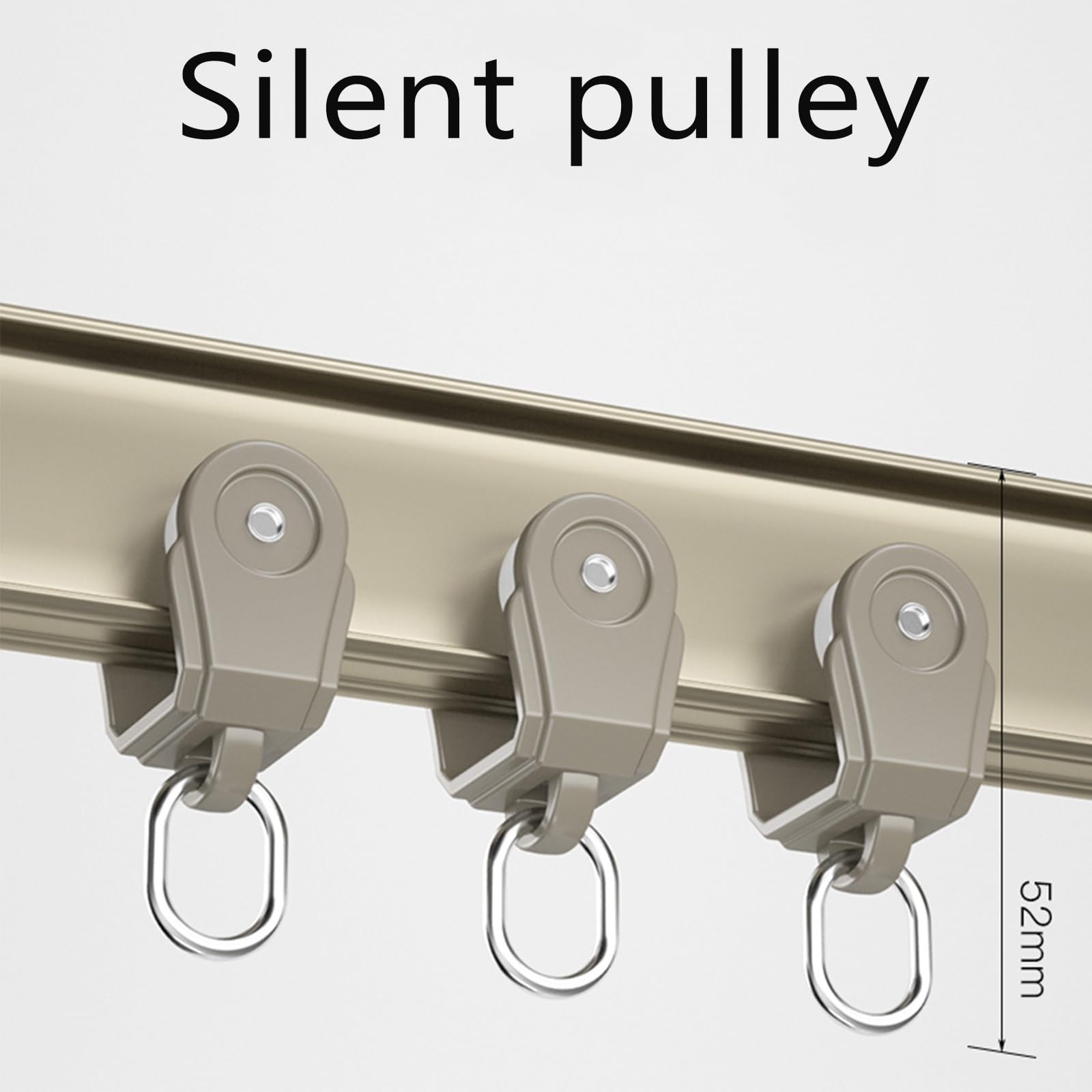 Rail Rideau FOGAWA 4m x Avec 32 Pinces En Fer, Mantage Au Mur, Tringle à Tringle Rideau Flexible Pliable