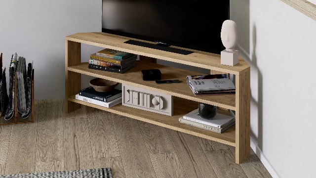 JV Home Thales Stylish Corner TV Stand Entertainment Unit | TV