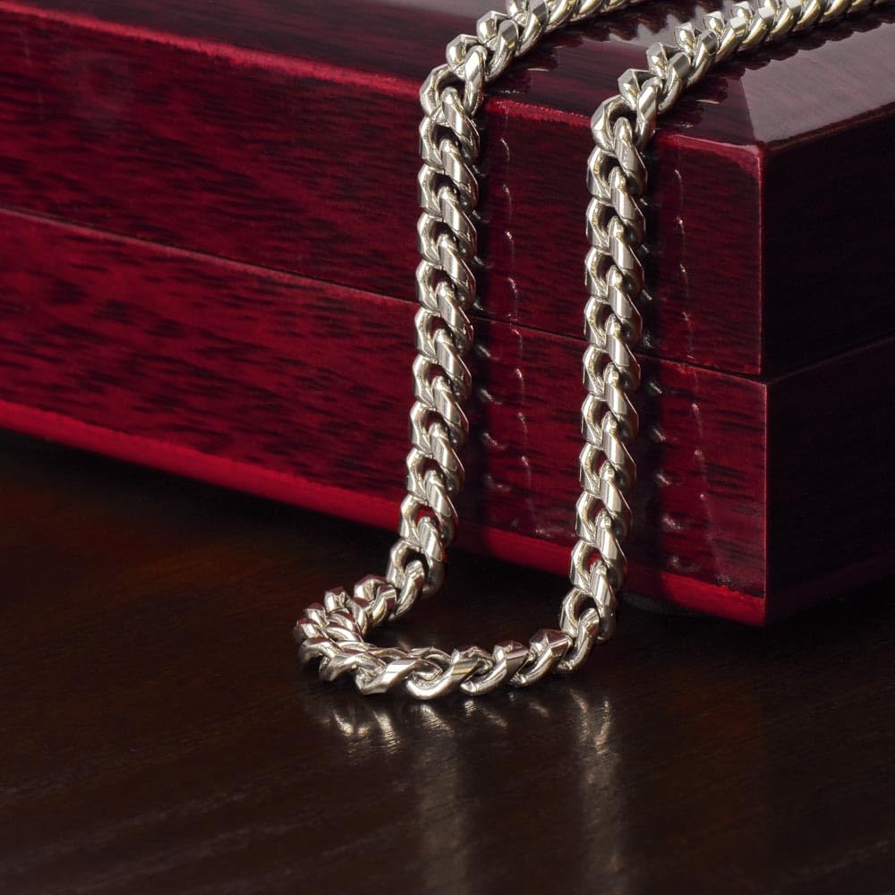 I Love You Gifts For Him Husband Boyfriend Sentimental Gifts Promise Necklace From Wife Girlfriend To My Man Birthday Gift Ideas Cuban Link Chain Necklace Jewelry For Anniversary Christmas Valentines Day Personalized Present For Men