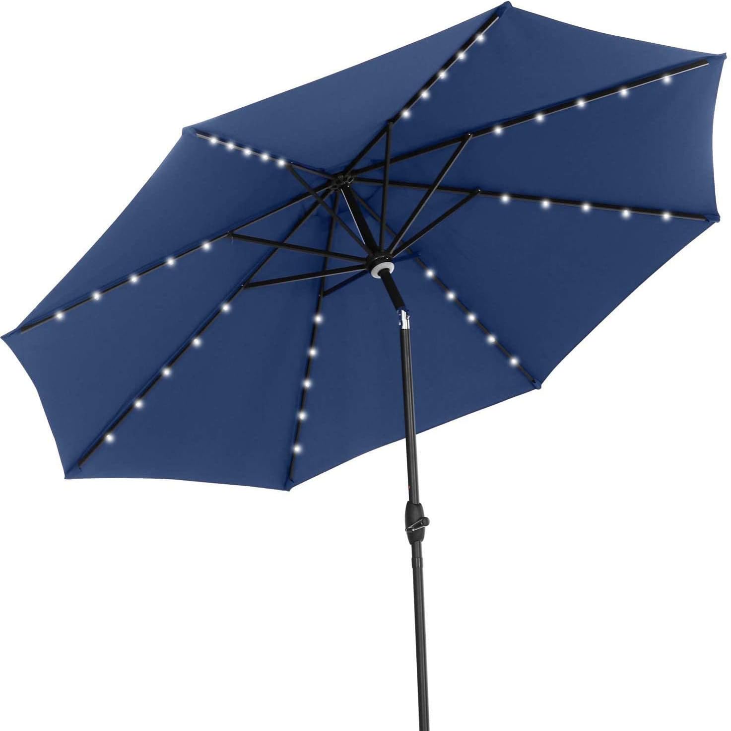 GDY 10Ft Patio Umbrella, Solar Powered 40 LED Lighted