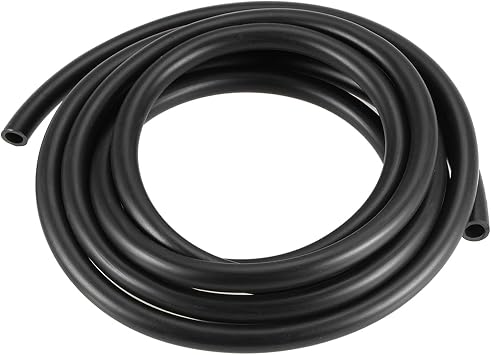 DMiotech 6mm x 9mm 8ft Black Rubber Lubricant Tubing Oil Resistant Plastic Tubing for Oil Hose, Water Tube
