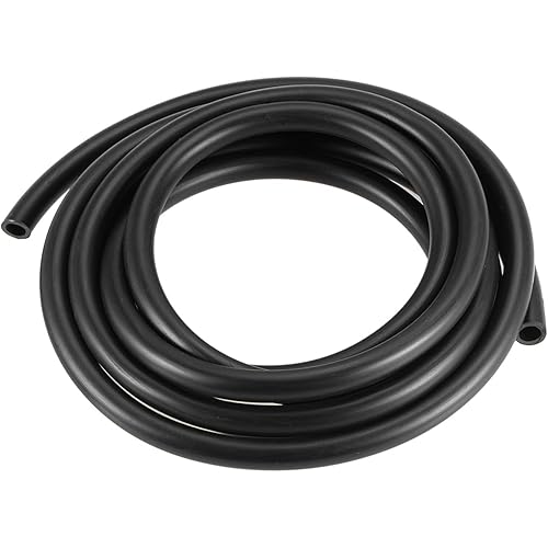 DMiotech 6mm x 9mm 8ft Black Rubber Lubricant Tubing Oil Resistant Plastic Tubing for Oil Hose, Water Tube