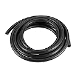 DMiotech 6mm x 9mm 5ft Black Rubber Lubricant Tubing Oil Resistant Plastic Tubing for Oil Hose, Water Tube