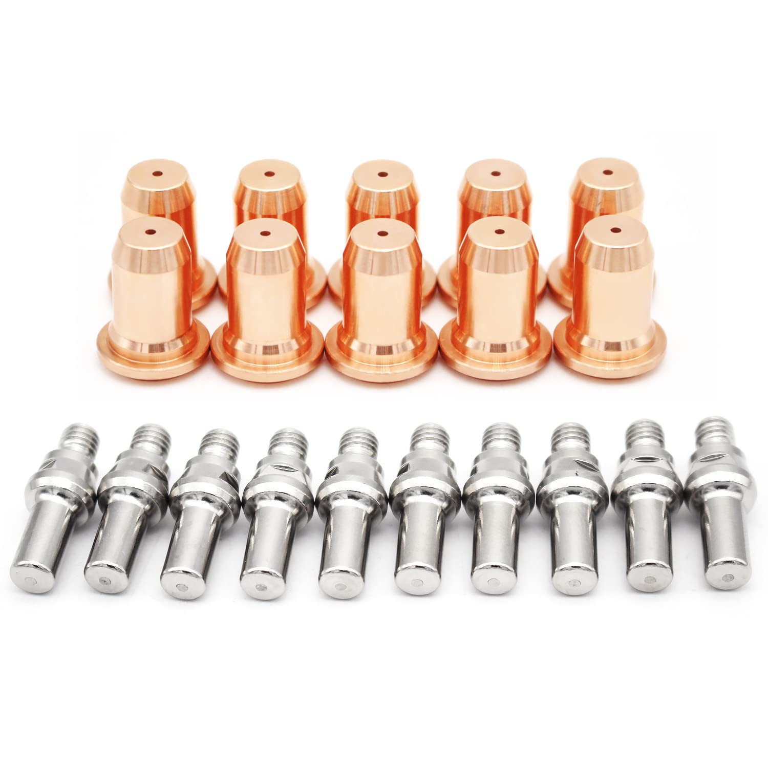 TIANLYLIN 10pcs 52582 Electrode and 10pcs 51313 Tip Nozzle 1.0mm IPT-60 PT-60 IPT-40 PT-40 for Plasma Cutter Torch IPT-60 PT60