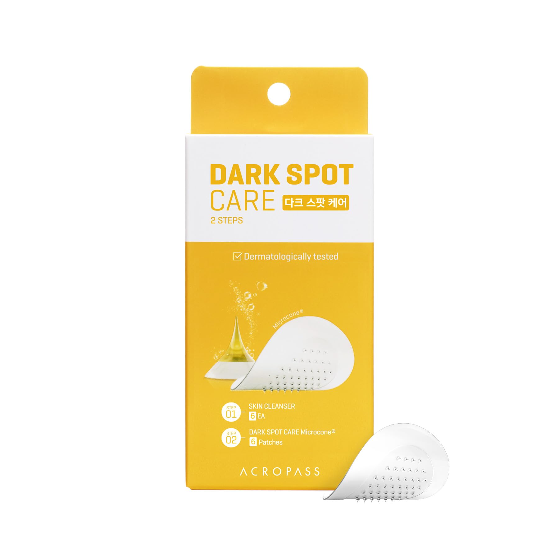 Acropass Dark Spot Microcone Patch for the Appearance of Post-Blemish Marks & Redness with Vitamin C Derivative, Niacinamide, Dermatologist Tested,