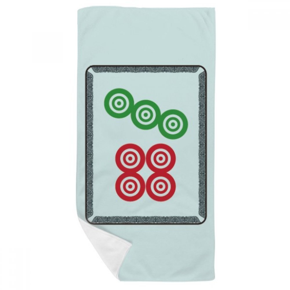 Gant de toilette grand format mahjong au tissage doux et finitions soignées 35x70cm