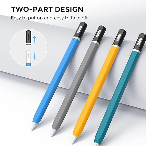 Miniatura 5 de TRONWIN Apple Pencil - Funda de silicona para Apple Pencil de 2 generación, diseño clásico de lápiz, funda de agarre perfecto compatible con Apple