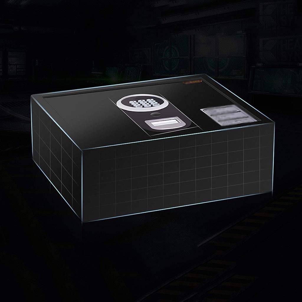 Electronic Password Safe Deposit Box, Concealed for Car Room Dedicated Wardrobe，Black