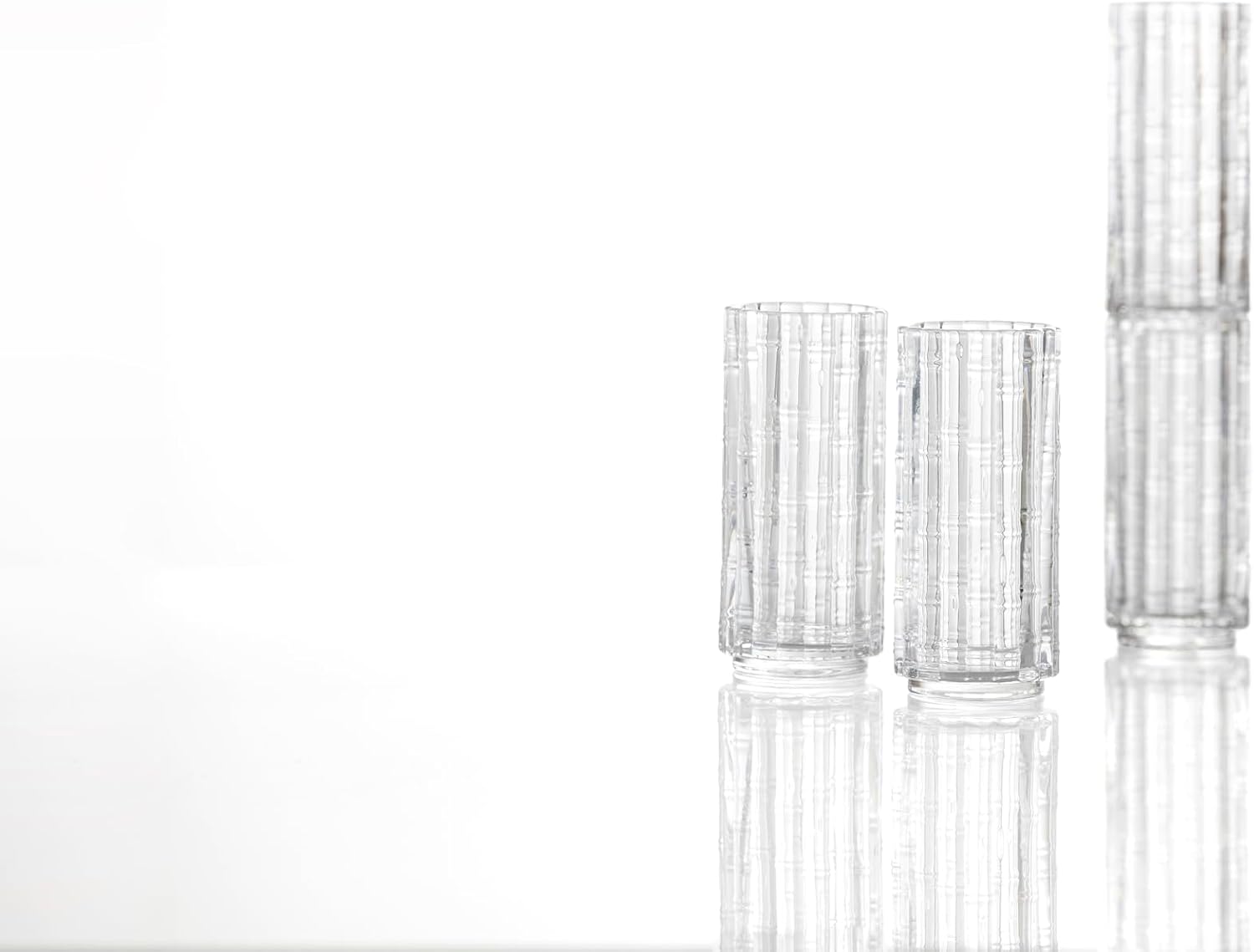 Fortessa Mahalo Stackable Glass, 11.5 Oz. Collins (Set of 4), Clear
