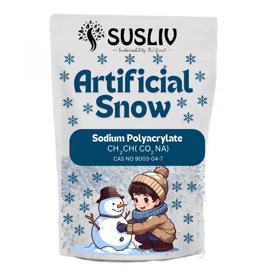 SUSLIV Artificial Snow Powder, Instant Snow Making Kit, Sodium Polyacrylate Slush Powder, Toys for Kids (1 Kg)