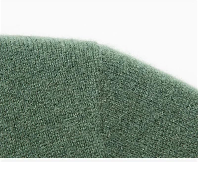 Men's Wool O-Neck Long Sleeve Sweater Solid Warm Casual Business Knitwear Pullover Top3