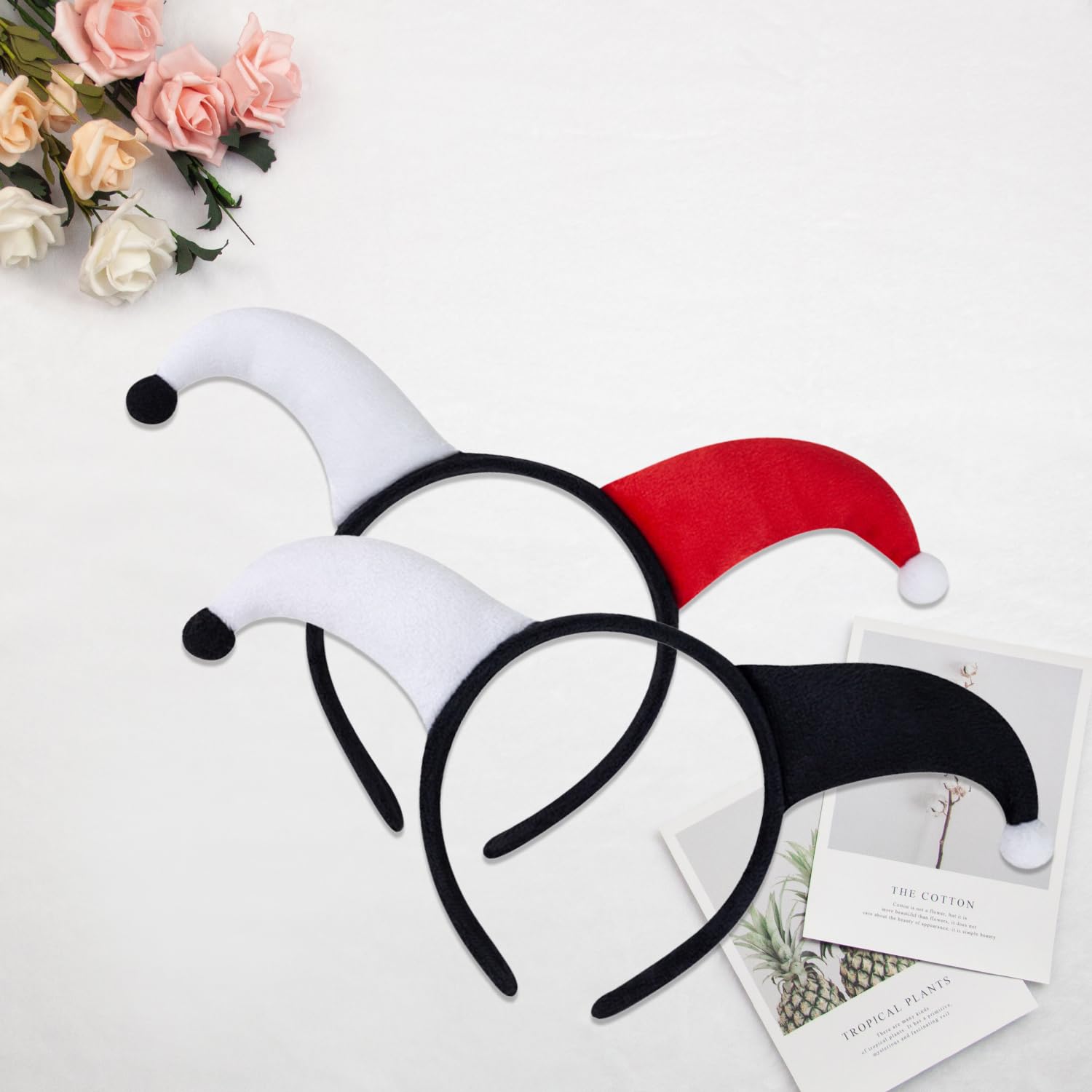 XNFUOE 2pcs Jester Headband Halloween Clown Cosplay Headband Jokers Costume for Halloween Cosplay Dress up - Image 2