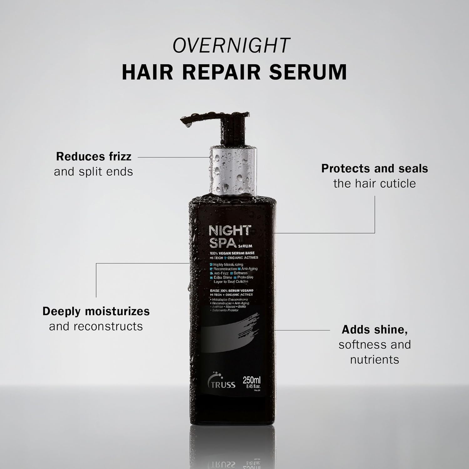 Truss Overnight Hair Serum Treatment for Dry, Damaged Hair