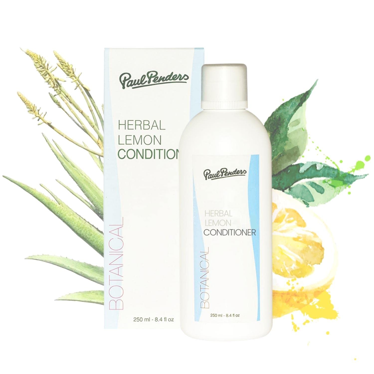 Paul Penders Herbal Lemon Natural Conditioner For Detangling With Light-Weight Formula For Silky Smooth Hair 250ml | Vegan & Cruelty Free | Lemon Conditioner for Dry & Frizzy or Rough Hair