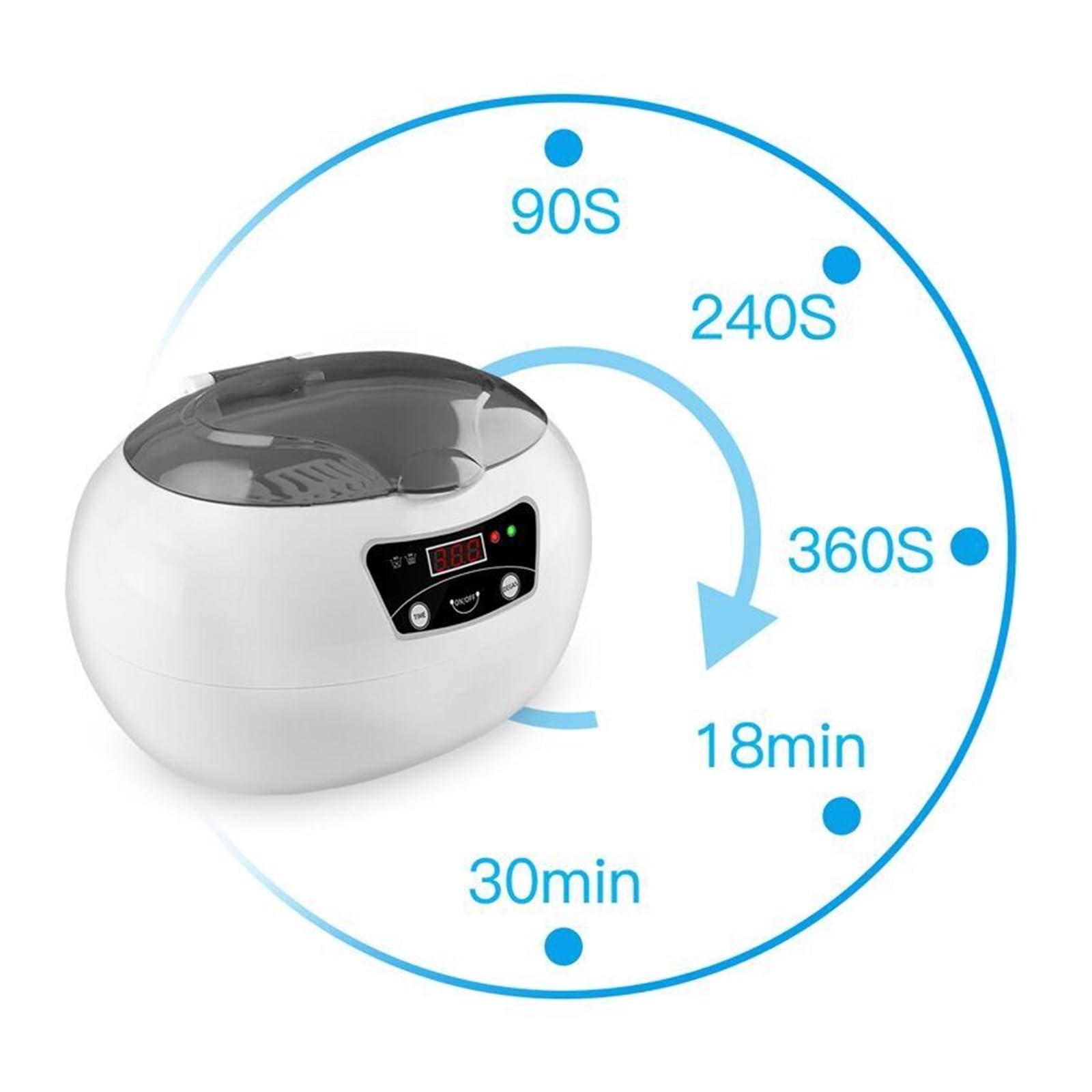 Czyszczarka ultradźwiękowa 50W 600ml Myjka Ultradźwiękowa Wave Czyszczenie Biżuterii Polerka Do Zegarków AGD