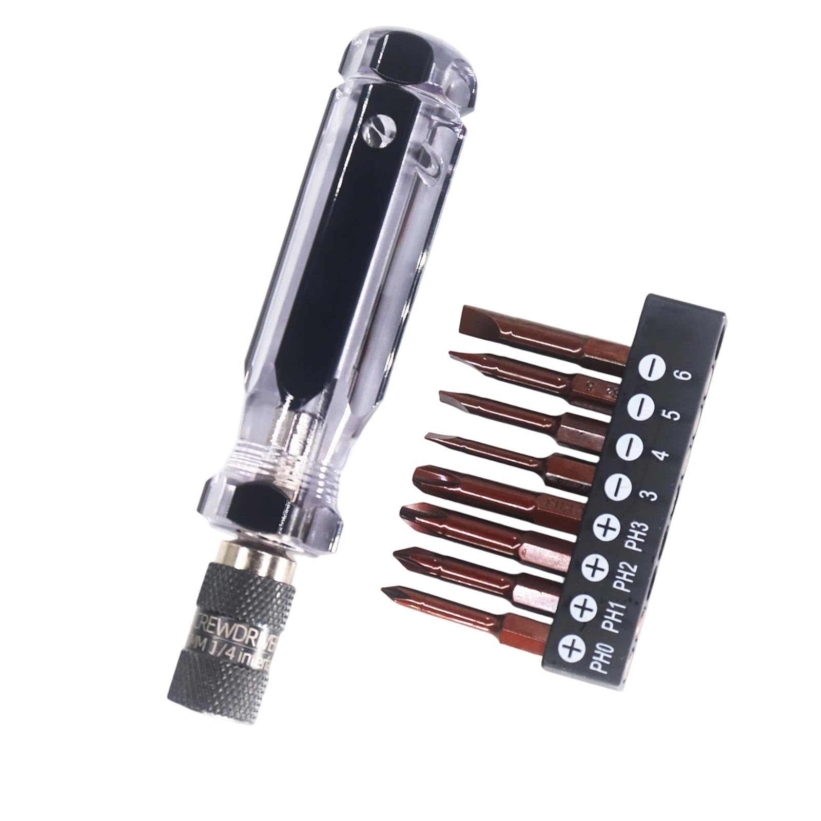 Pffiocix Billet 2 In 1 Replaceable Drill Bit With Self-Locking Grip, Hex Shank Driver Handle, Driver Grip For Precision Work