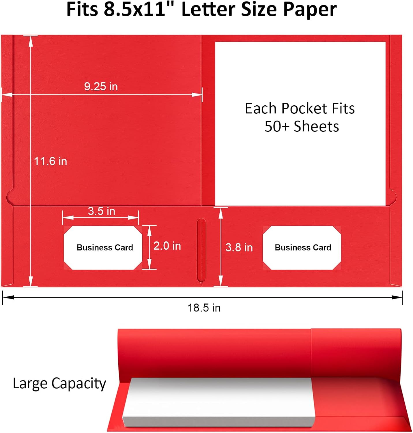 HABGP 2 Pocket Folders, 4 Pack, Assorted Colors File Folders with Pockets image 2