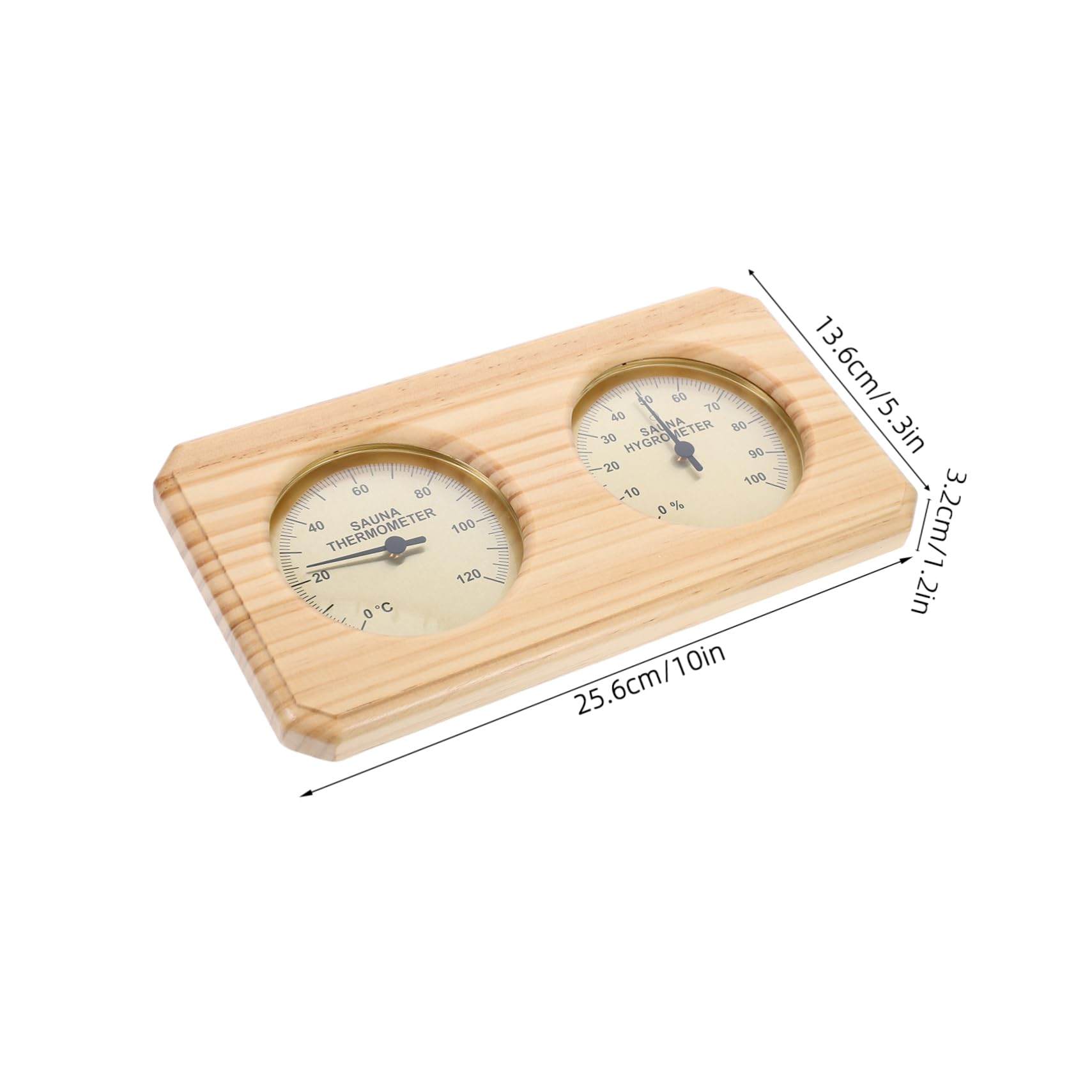 Uonlytech Holz Sauna Thermometer und Hygrometer für Wandmontage