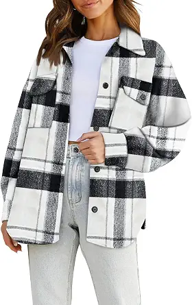  Shackets for Women Plaid Flannel Shirts