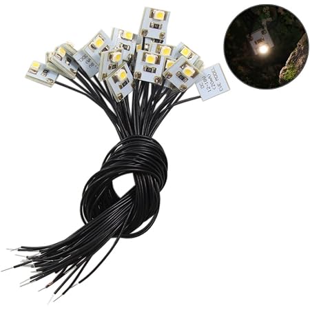 Amazon 配線付き Smd 3528 チップｌｅｄ 温白色 抵抗付属 20本入り 電車模型 鉄道模型 建物模型 模型電飾 ジオラマ 鉄道模型 通販