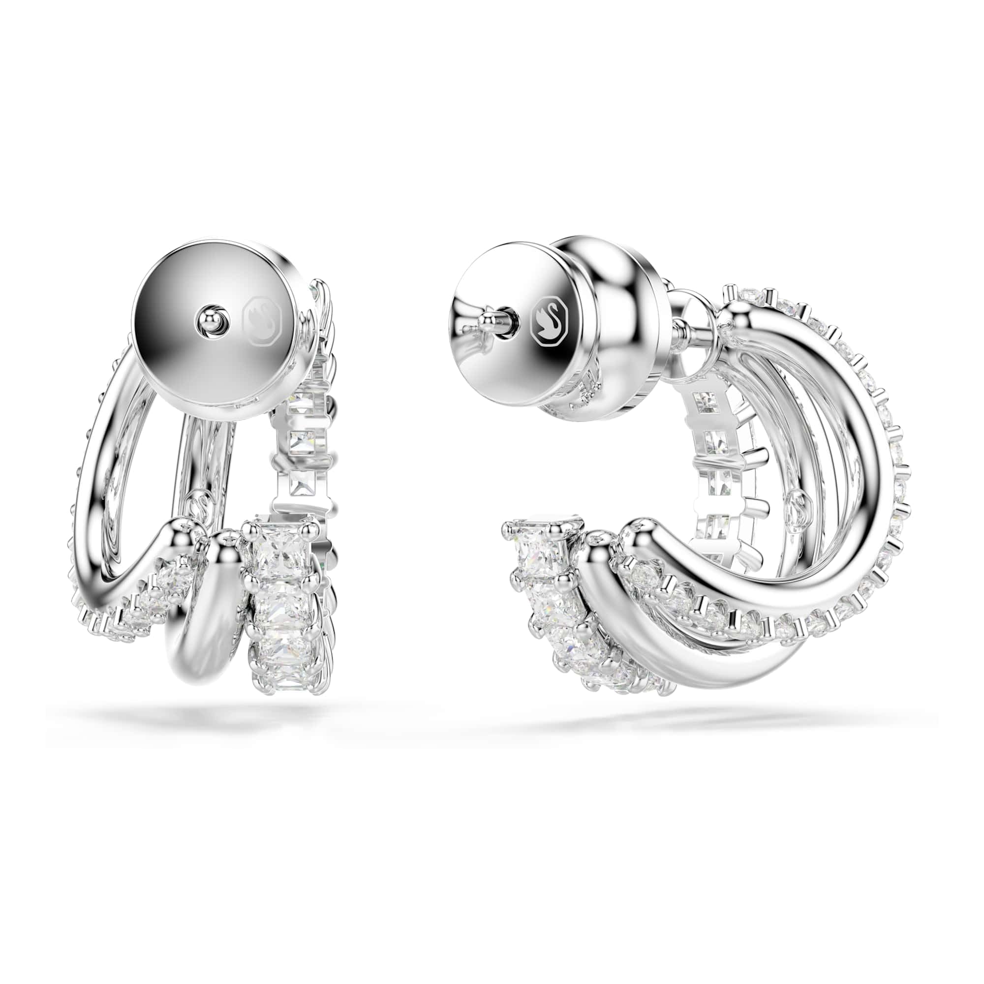 Swarovski Hyperbola Collezione, Taglio rotondo, Bianco, Placcato rodio