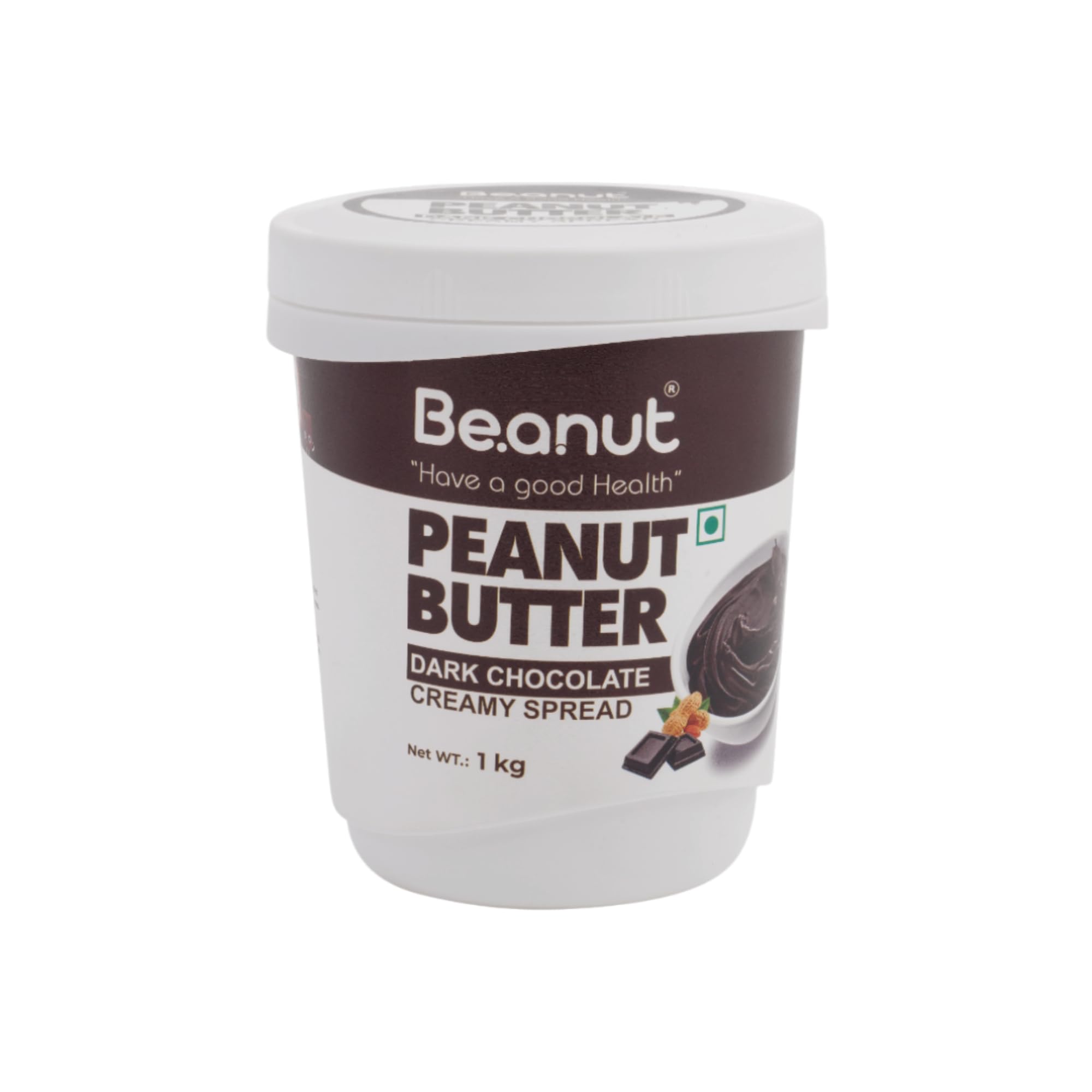 Beanut Dark Chocolate Creamy Peanut Butter 1kg | 18gm Protein | 100% Vegan Peanut Butter, 100% Pure Roasted Peanut | High in Protein Spread, Gluten & Cholesterol Free, Nut Butter