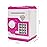 Setibre Piggy Bank, Electronic ATM Password Cash Coin Can Auto Scroll Paper Money Saving Box Toy Gift for Kids (White Pink)