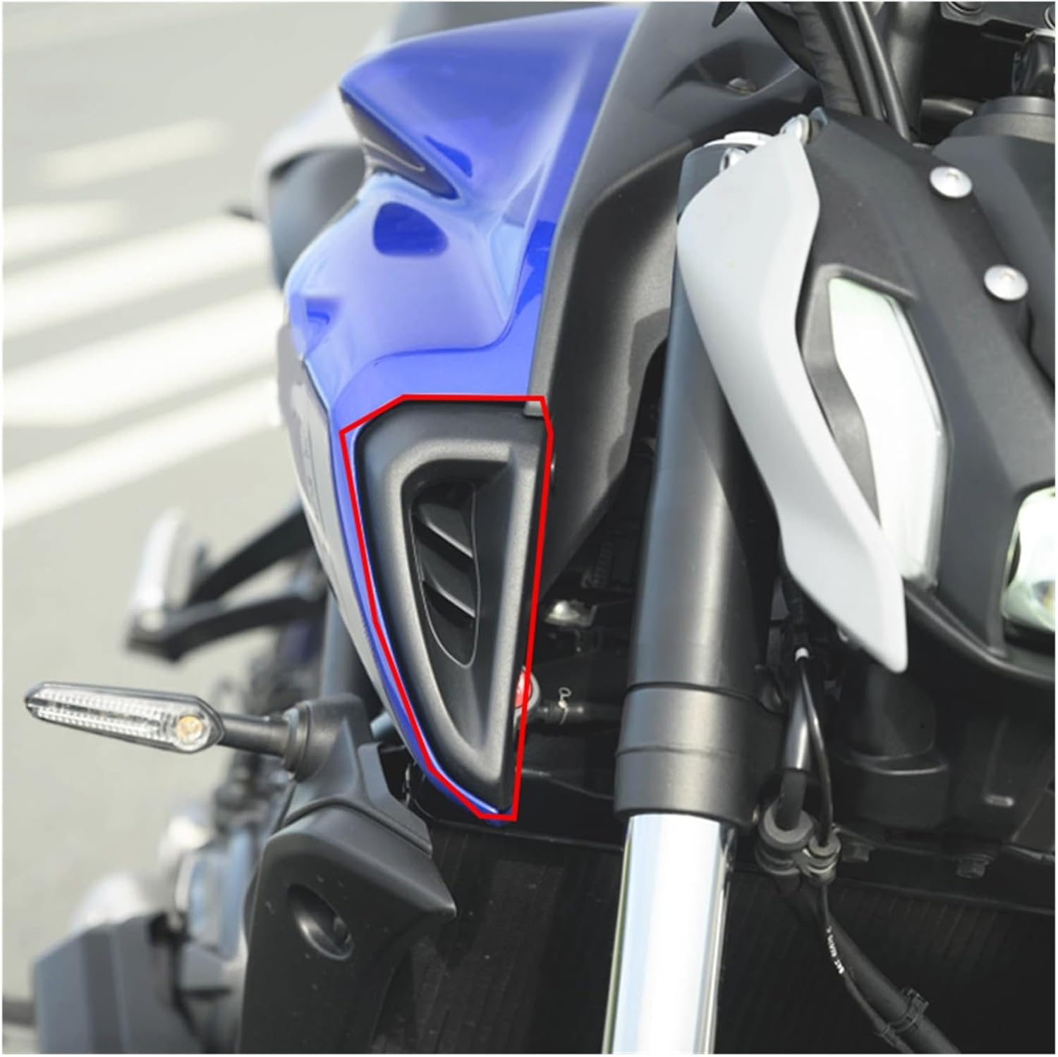 ヤマハ MT-07 FZ07 2021 2022 2023 2024 対応 カーボンファイバー サイドグリル エアインテーク ボディ