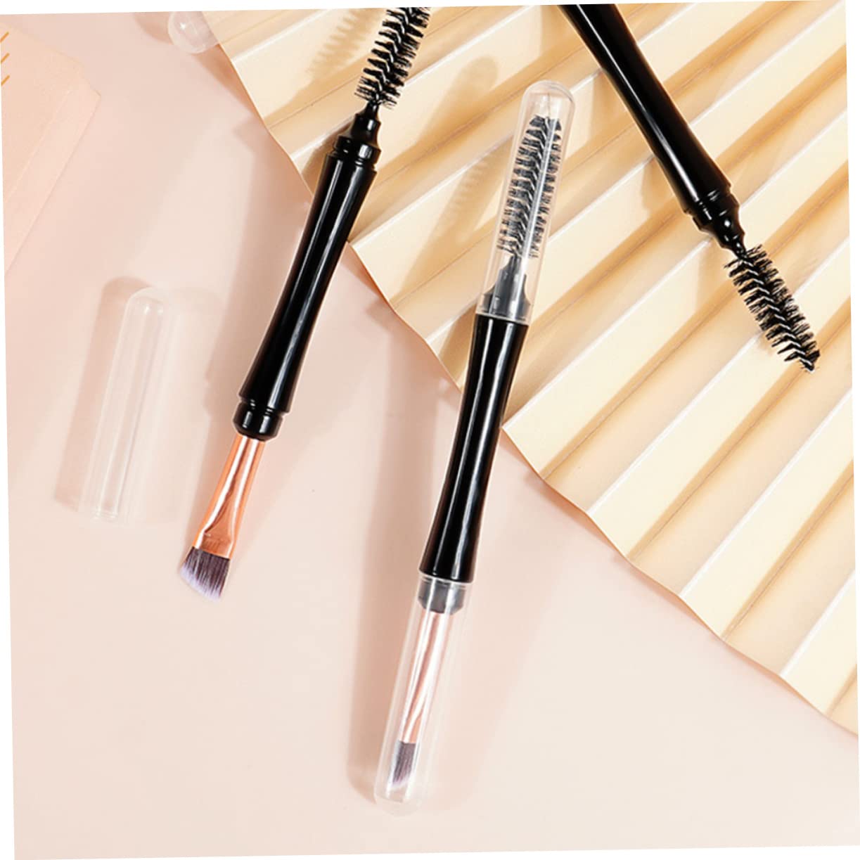Ipetboom 30pezzi Pennelli Per Sopracciglia e Ciglia Pennelli Doppi Con Coperchio Per Trucco Occhi Strumenti Versatili Per Bellezza e Precisione Nel Trucco Per Sopracciglia e Applicazione