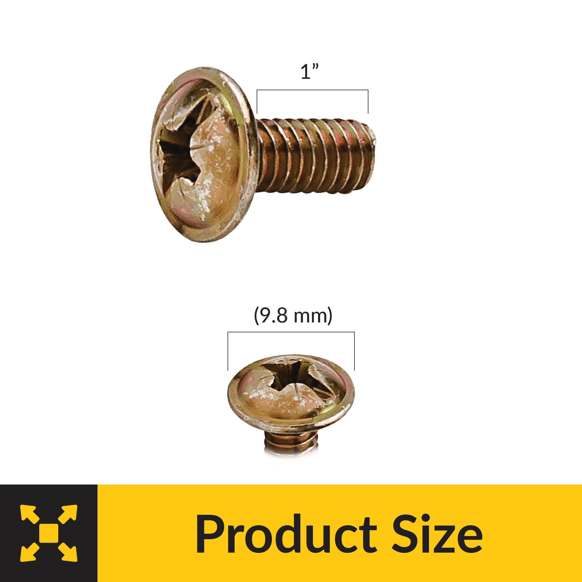 Brixwell SRW4448512001 Decorative Hardware Screw, Modified Truss Head 1