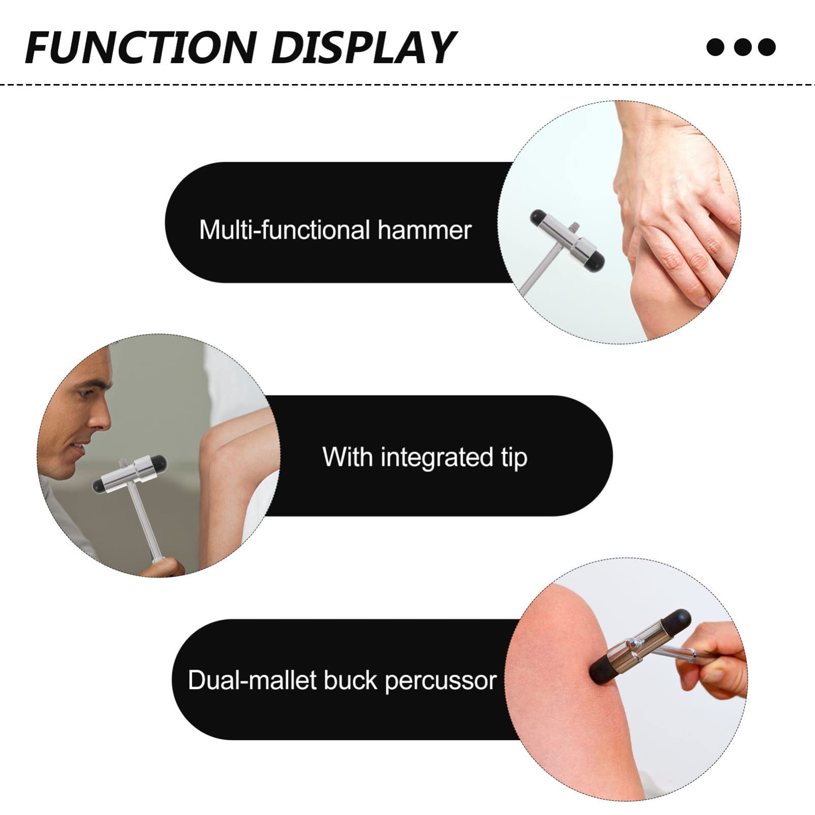 4stücke Neurologischer Reflexhammer Förmigem Design Und Abnehmbarem Pinsel Aus Hautfreundlichem Für Untersuchungen Und Reflextests