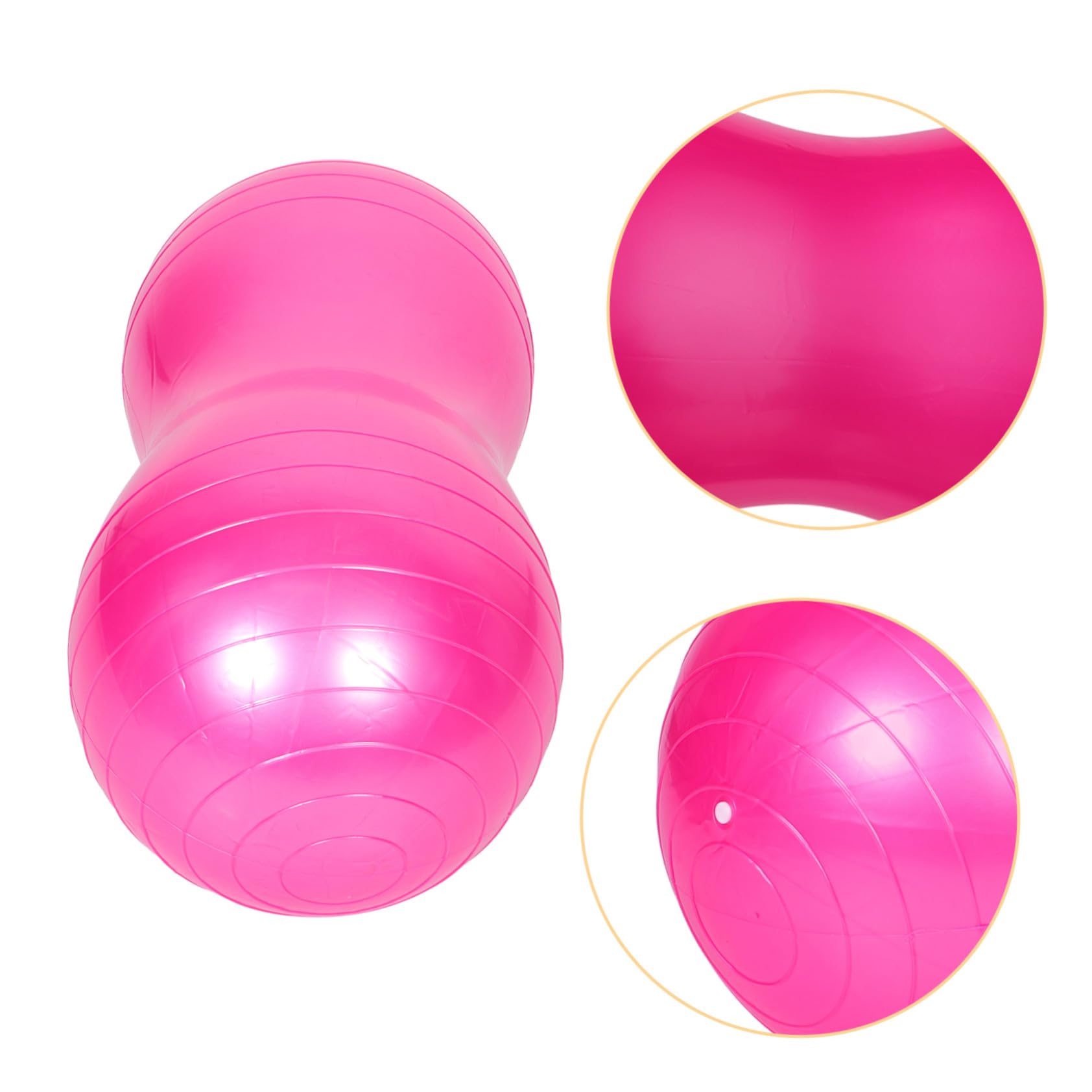 Healifty Pelota de Ejercicio con Forma de Maní de PVC para Embarazo y Yoga, con Bomba Incluida, Estabilidad y Función de Masaje para Gimnasio en Casa