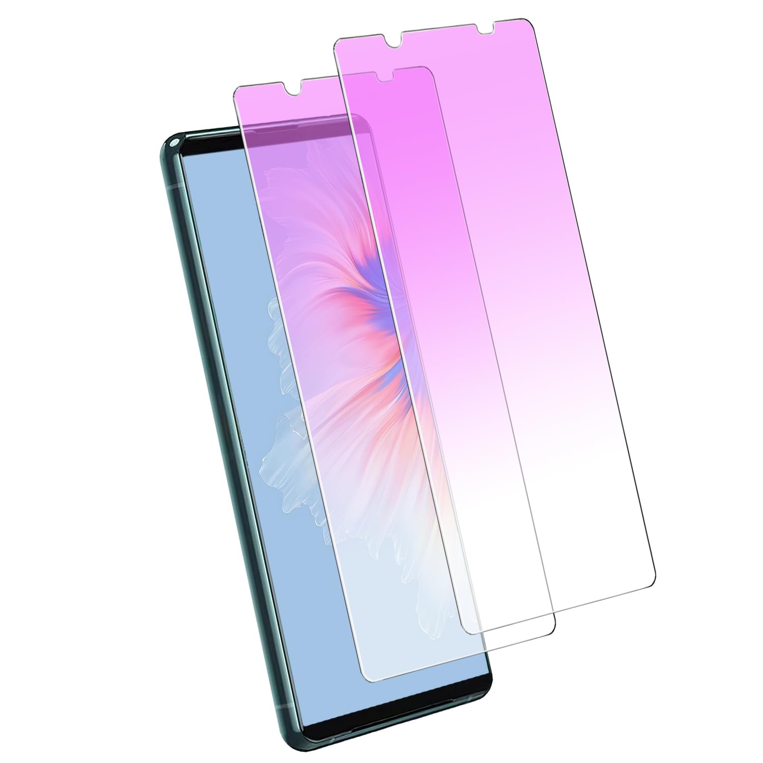 Amazon.co.jp: 【2枚入り】ガラスフィルム Xperia 5 II 用 ブルー 