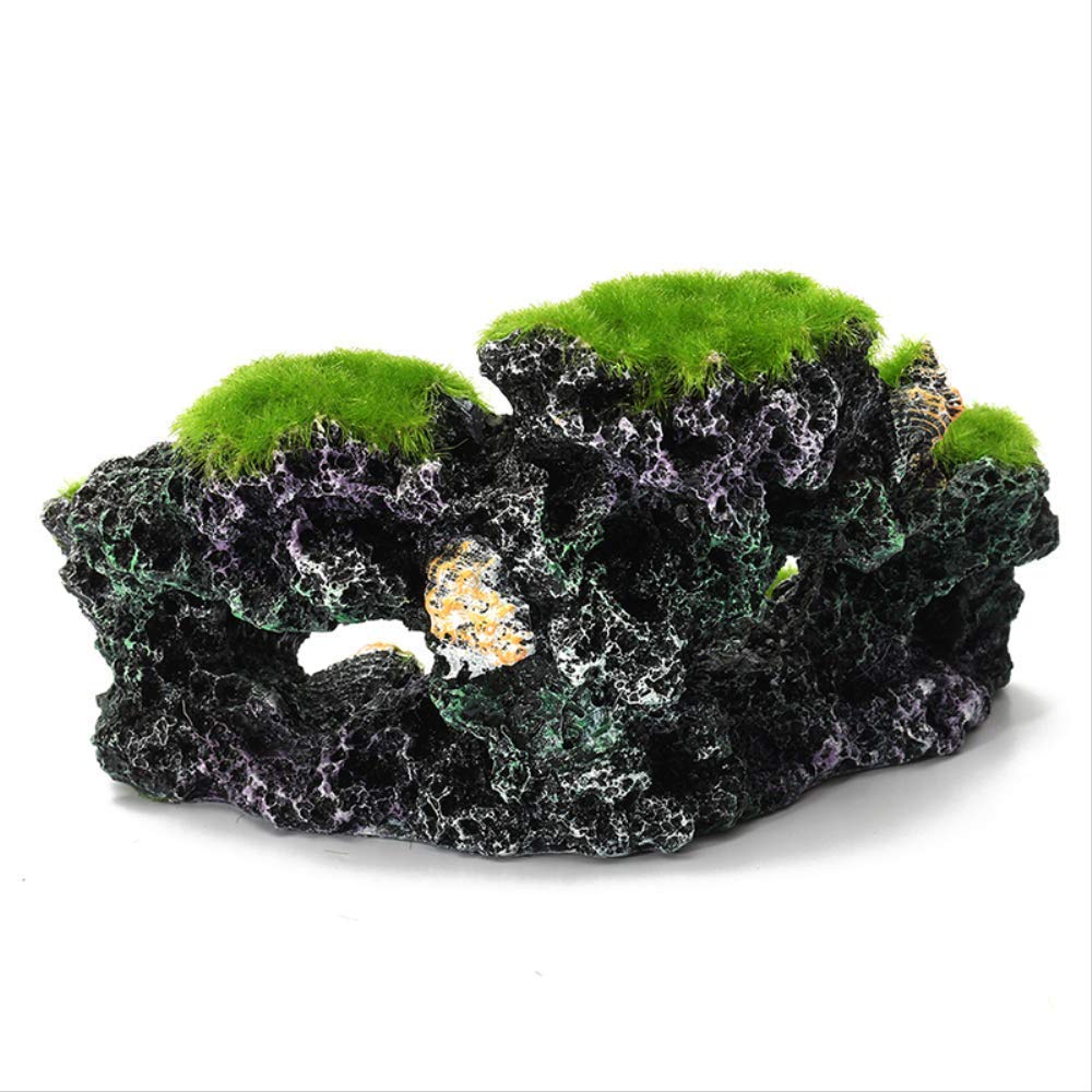 Resina Acquario Barriera Corallina Muschio Rock Fish Tank Marine Island Ornament Cave Decor