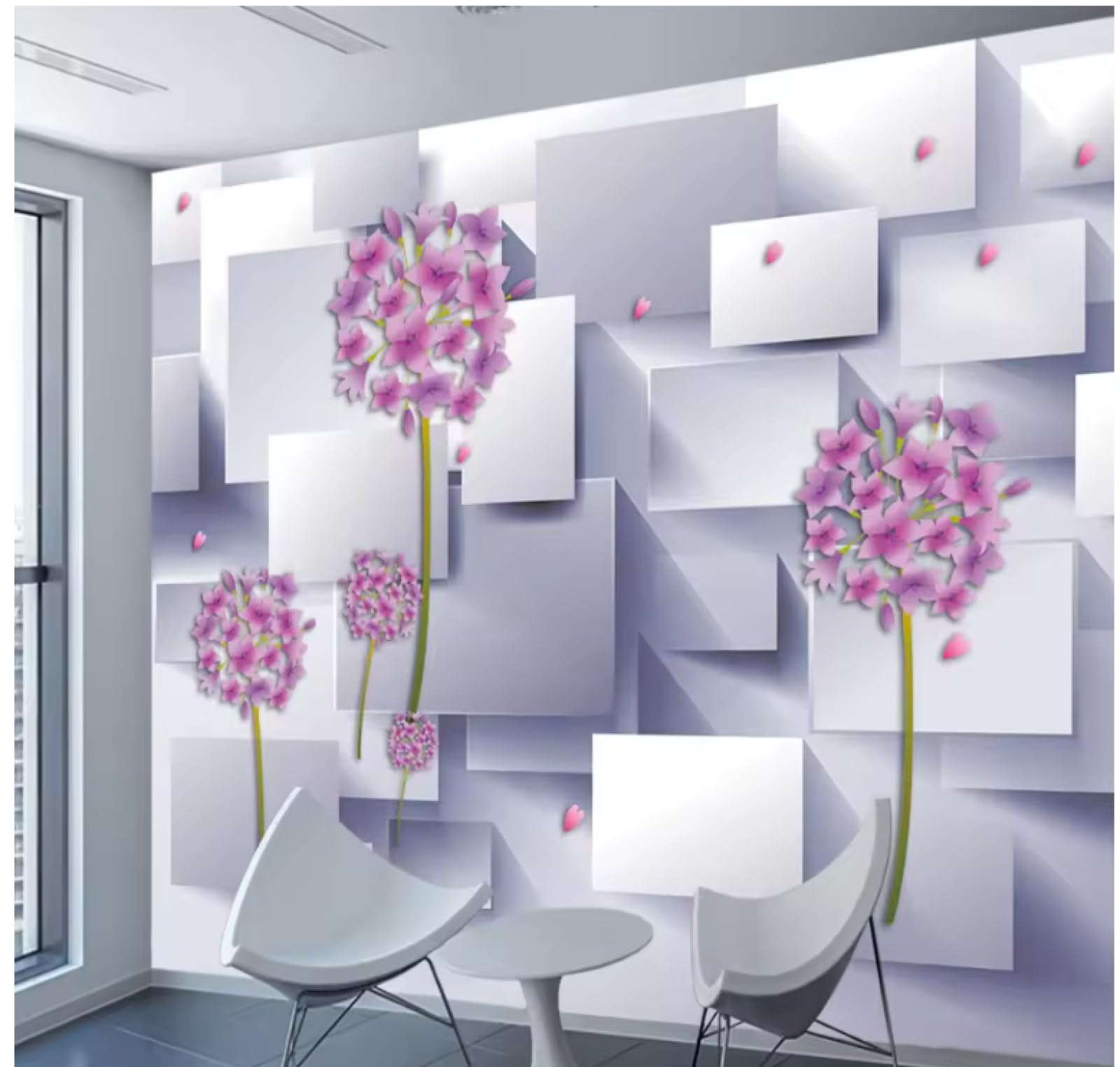Tapety dekoracja salonu kwiatowa geometria tapety ścienne naklejki wystrój domu tapeta 3D, 3D, 300 x 210 cm