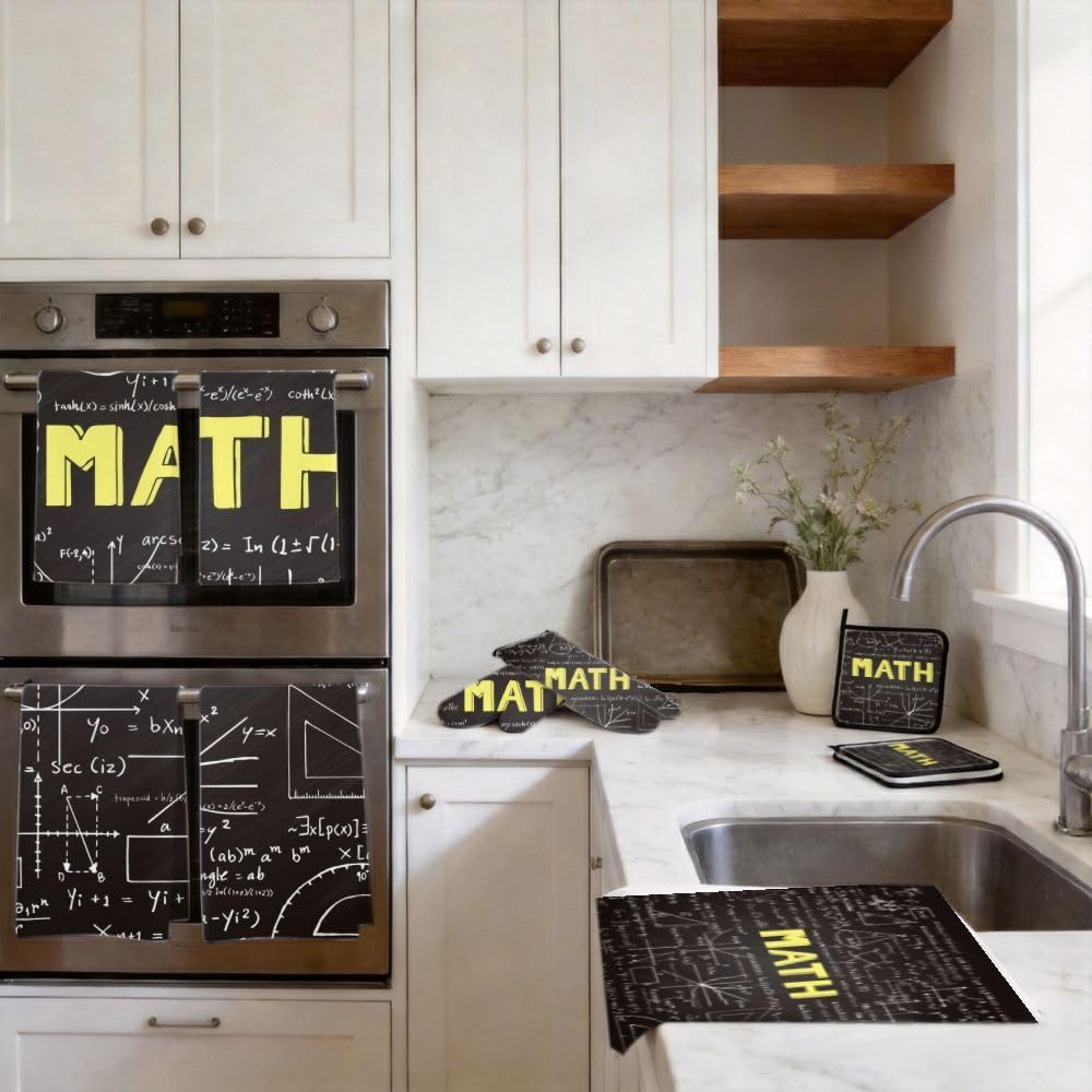9PCS Complesso Matematica Poster Cucina Decor e Accessori Set