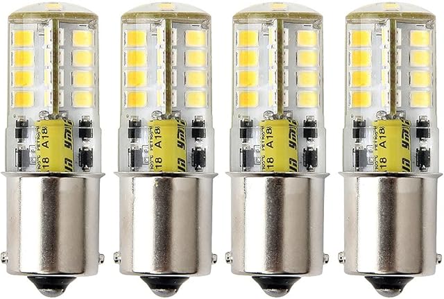 HRYSPN P21w led Bulb, BA15s 12V Single Contact Base, Waterproof Lamp, 5 Watt Cool White 6000K 500LM for Boat, RV, Auto Car, Outdoor Landscape Lighting etc (Pack of 4)